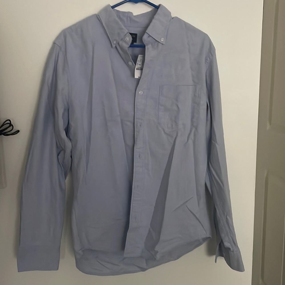 Blue J. Crew Men's Long Sleeve Flex Shirt NWT - Size Medium